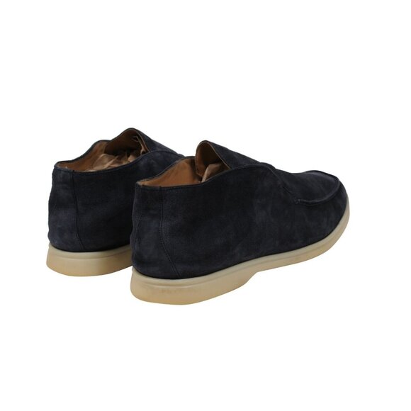 Loro Piana Mens Open Walks US 13 EU 46 Blue Suede Slip On Chukkas Ankle Boots - Picture 7 of 10